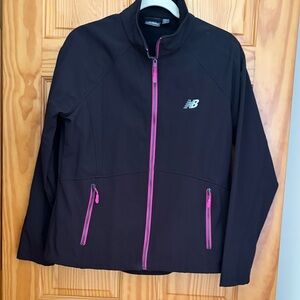 New Balance Women's Black Sport Jacket with Pink Zippers, size L